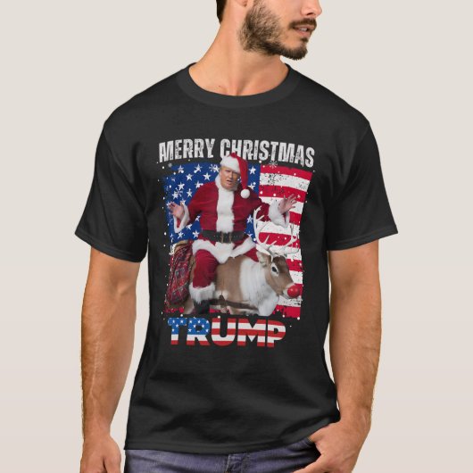 勝者クリスマスディナーサンタトランプ醜いSw Tシャツ (正面)