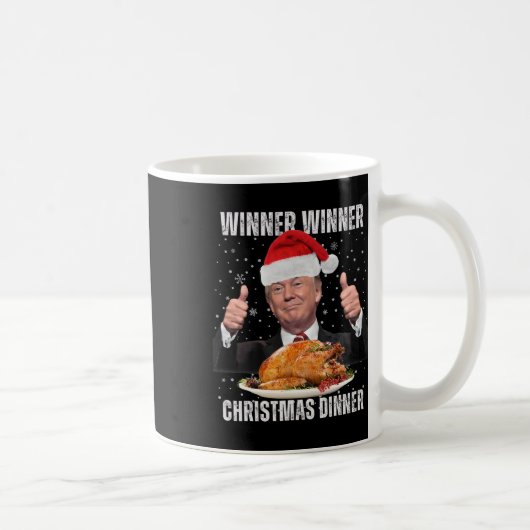 勝者クリスマスディナーユーモアおもしろいトランプX コーヒーマグカップ (右)