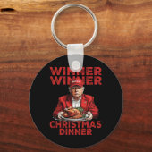 勝者クリスマスディナー感謝のトランプSant キーホルダー (正面)