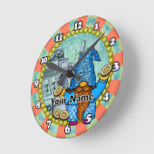 勝者スロットカスタム格言時計 ラウンド壁時計 (傾斜)