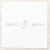 勝者ディナーグリルグラスコースターオリンポスの努力 ガラスコースター (裏面)