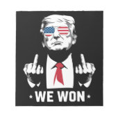 勝者トランプ私たちは就任式の日47を勝ち取りました ノートパッド (正面)