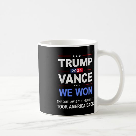 勝者トランプVance我々が勝ったByck America Keepsa コーヒーマグカップ (右)