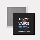 勝者トランプVance我々が勝ったByck America Keepsa マグネット (正面/裏面)