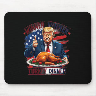 勝者トルコのディナーおもしろいトランプ感謝祭 マウスパッド