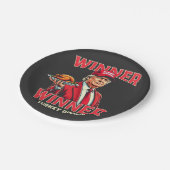 勝者トルコのディナートランプ感謝祭 ペーパープレート (アングル)