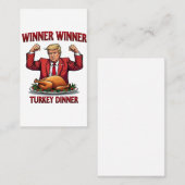 勝者トルコのディナートランプ感謝祭 名刺 (正面/裏面)