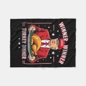 勝者トルコのディナードナルドトランプのクリスマス フリースブランケット (正面(横))