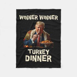 勝者トルコ夕食感謝祭ドナルドTr フリースブランケット