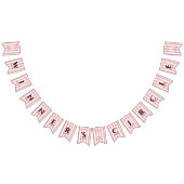 勝者パーソナライズされたのサークルカバナストライプ バンティングフラッグ (全)