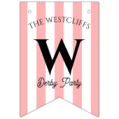 勝者パーソナライズされたのサークルカバナストライプ バンティングフラッグ (第2の旗)