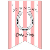 勝者パーソナライズされたのサークルカバナストライプ バンティングフラッグ (第1の旗)