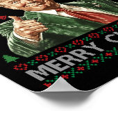勝者メリークリスマストランプサンタ醜いSwe ポスター (角)