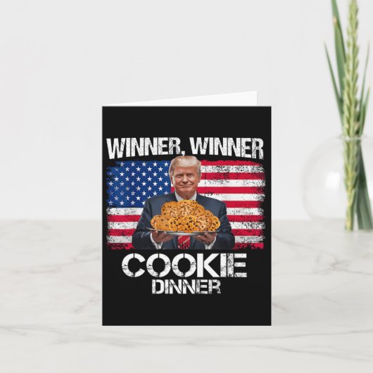 勝者勝者コーキー・ディナー・面白いトランプ2024 47代目 カード (正面)