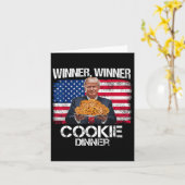 勝者勝者コーキー・ディナー・面白いトランプ2024 47代目 カード (黄色い花)