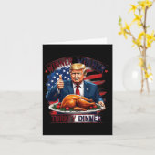 勝者勝者トルキーディナー面白いトランプ感謝祭 カード (黄色い花)