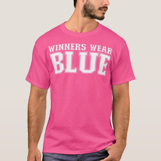 勝者衣服ブルースピリット衣服チームゲームカラー戦争 Tシャツ (正面)