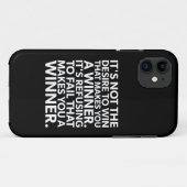 勝者 – 失敗を拒否 – トレーニング やる気を起こさせる Case-Mate iPhoneケース (裏面(横))
