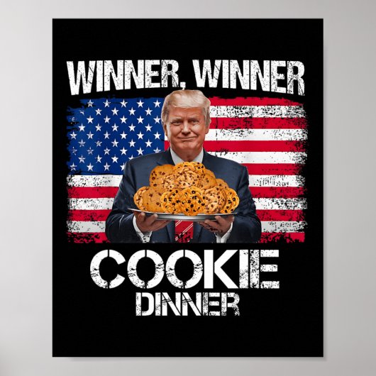 勝者Cookieディナーおもしろいトランプ2024 47th ポスター (正面)