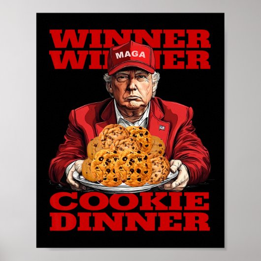 勝者Cookieディナーおもしろいトランプ2024 47th ポスター (正面)
