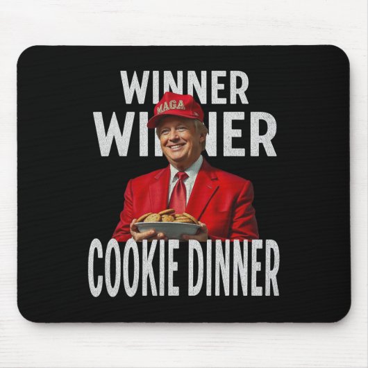 勝者Cookieディナーおもしろいトランプ2024 47th マウスパッド (正面)