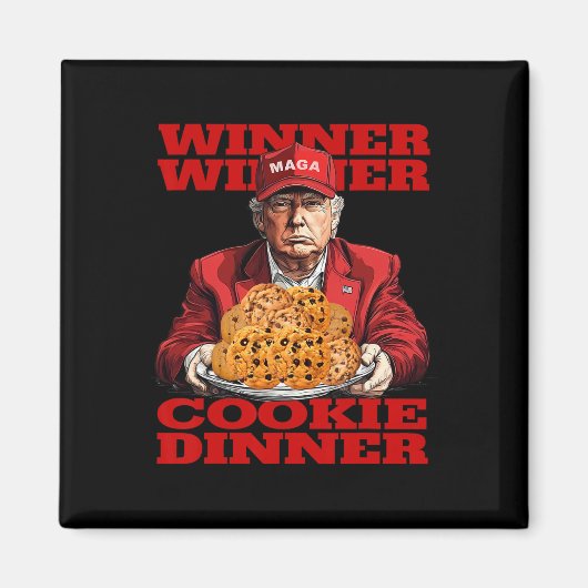 勝者Cookieディナーおもしろいトランプ2024 47th マグネット (正面)