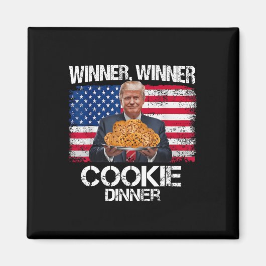 勝者Cookieディナーおもしろいトランプ2024 47th マグネット (正面)