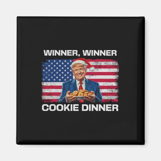勝者Cookieディナーおもしろいトランプ2024 47th マグネット (正面)