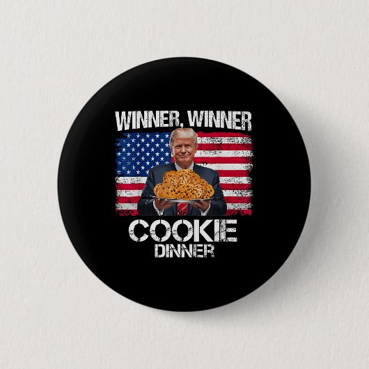 勝者Cookieディナーおもしろいトランプ2024 47th 缶バッジ (正面)