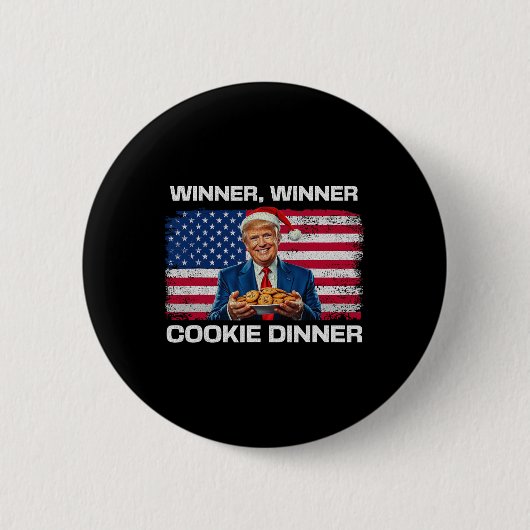 勝者Cookieディナーおもしろいトランプ2024 47th 缶バッジ (正面)