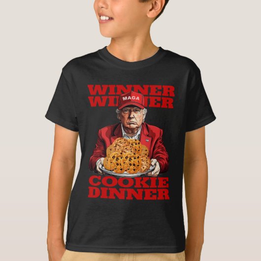 勝者Cookieディナーおもしろいトランプ2024 47th Tシャツ (正面)