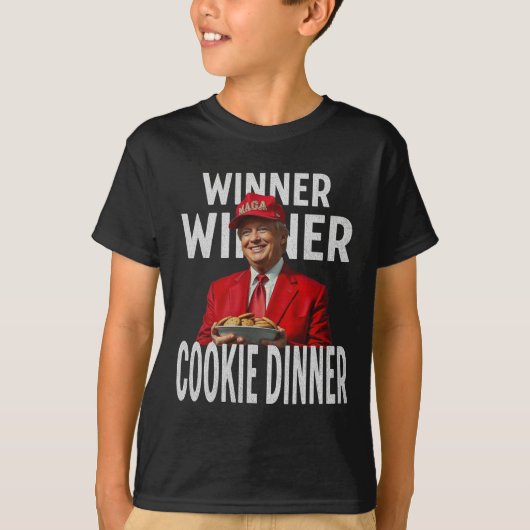 勝者Cookieディナーおもしろいトランプ2024 47th Tシャツ (正面)