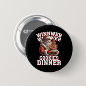 勝者CookieディナーサンタトランプおもしろいChr 缶バッジ (正面&裏面)