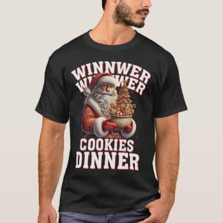 勝者CookieディナーサンタトランプおもしろいChr Tシャツ