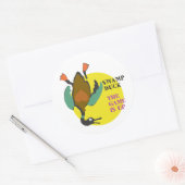 勝負は決まったTシャツ ラウンドシール (封筒)