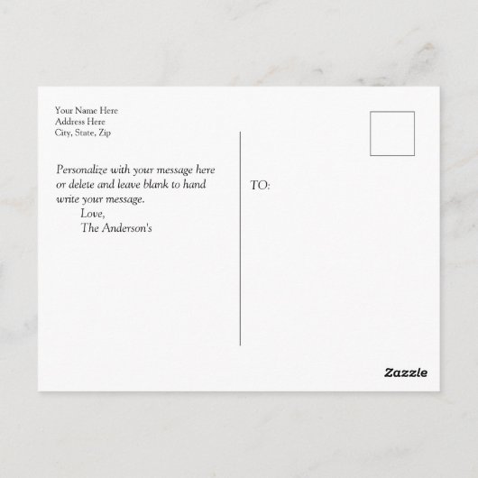 募金のお礼カード 砂と貝殻 ポストカード (裏面)