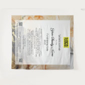 募金イベントガラウェルカムサイン  タペストリー (正面(横))