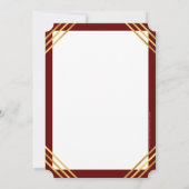 募金ガライベントファンシー金ゴールド枠マルーン 招待状 (裏面)