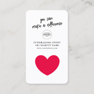 募金チャリティーイベント寄付ロゴフォトカード 名刺