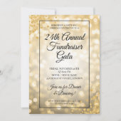 募金フォーマル金ゴールドライトグリッター 招待状 (正面)
