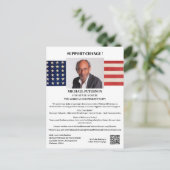 募金募金USA政治運動 ポストカード (スタンド正面)