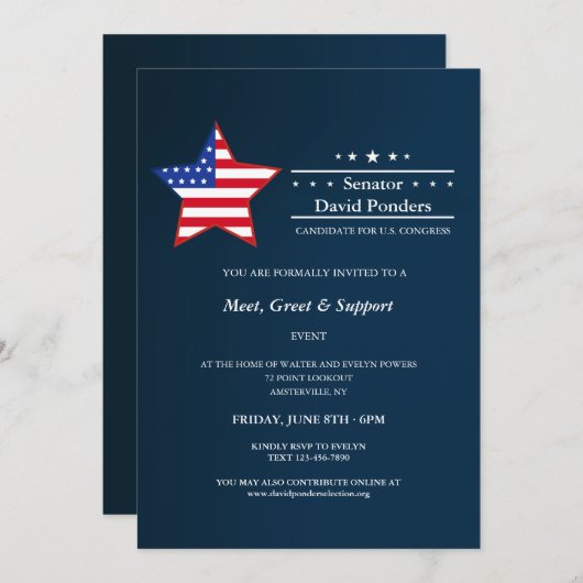 募金招待状 招待状 (正面/裏面)