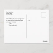 募金活動のお礼カード（砂と貝殻） ポストカード (裏面)