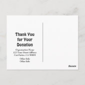 募金活動シェルターQRコード寄付 ポストカード (裏面)