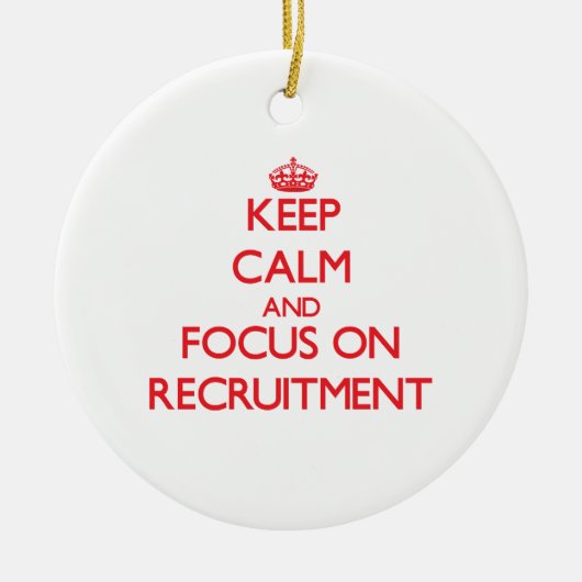 募集の平静そして焦点を保って下さい セラミックオーナメント (正面)