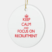 募集の平静そして焦点を保って下さい セラミックオーナメント (左)