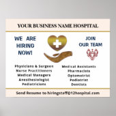 募集救済中社員のパーソナライズ ポスター (正面)