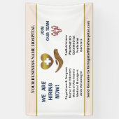 募集救済中社員のパーソナライズ 横断幕 (縦)