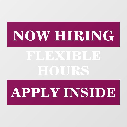 募集救済希望の採用スタッフ ウィンドウサイン (シート)