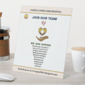 募集救済希望社員ロゴのパーソナライズ 台座サイン (インサイチュ)